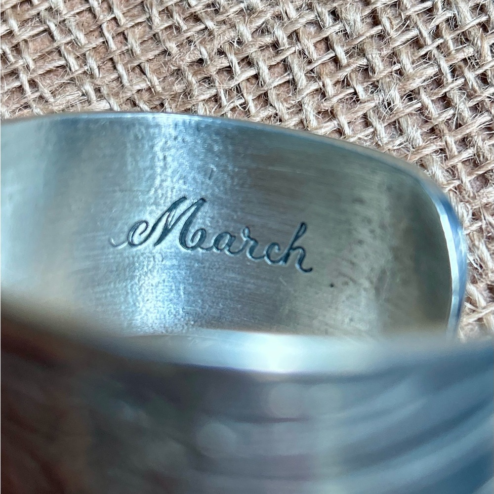 Salisbury Pewter Vintage Bracelet Flower of the Month March. Stunning! - Picture 6 of 7